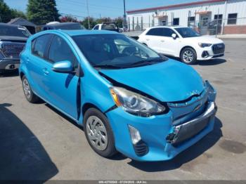  Salvage Toyota Prius c