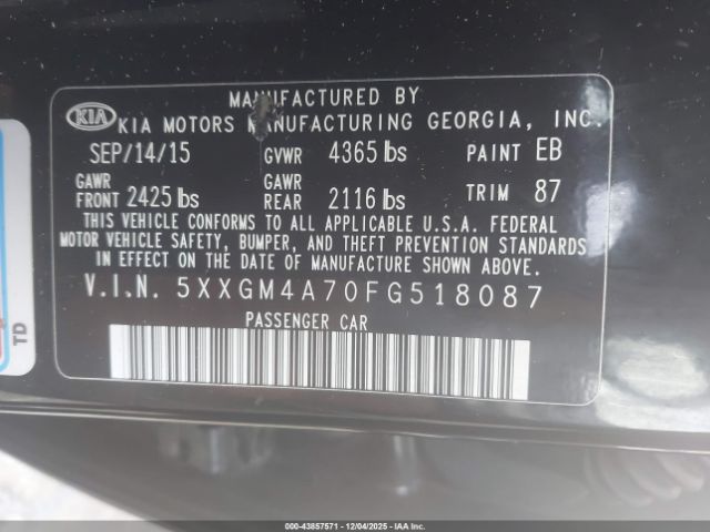 Kia Optima Lx Image 10