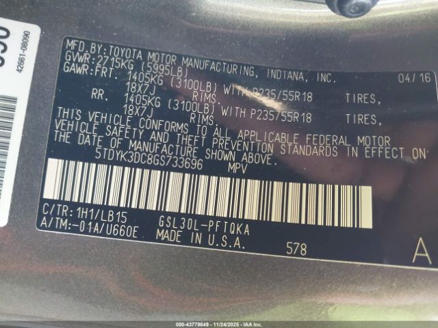 Toyota Sienna Limited Premium 7 Passenger Image 8