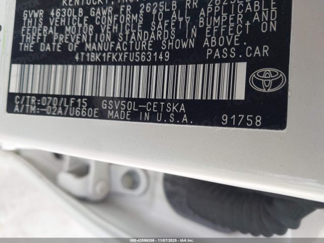 Toyota Camry Xse V6 Image 6