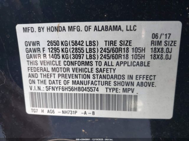 Honda Pilot Ex-l Image 16