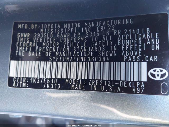 Toyota Corolla Le Image 16