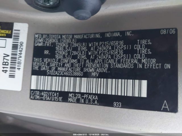 Toyota Sienna Le Image 7